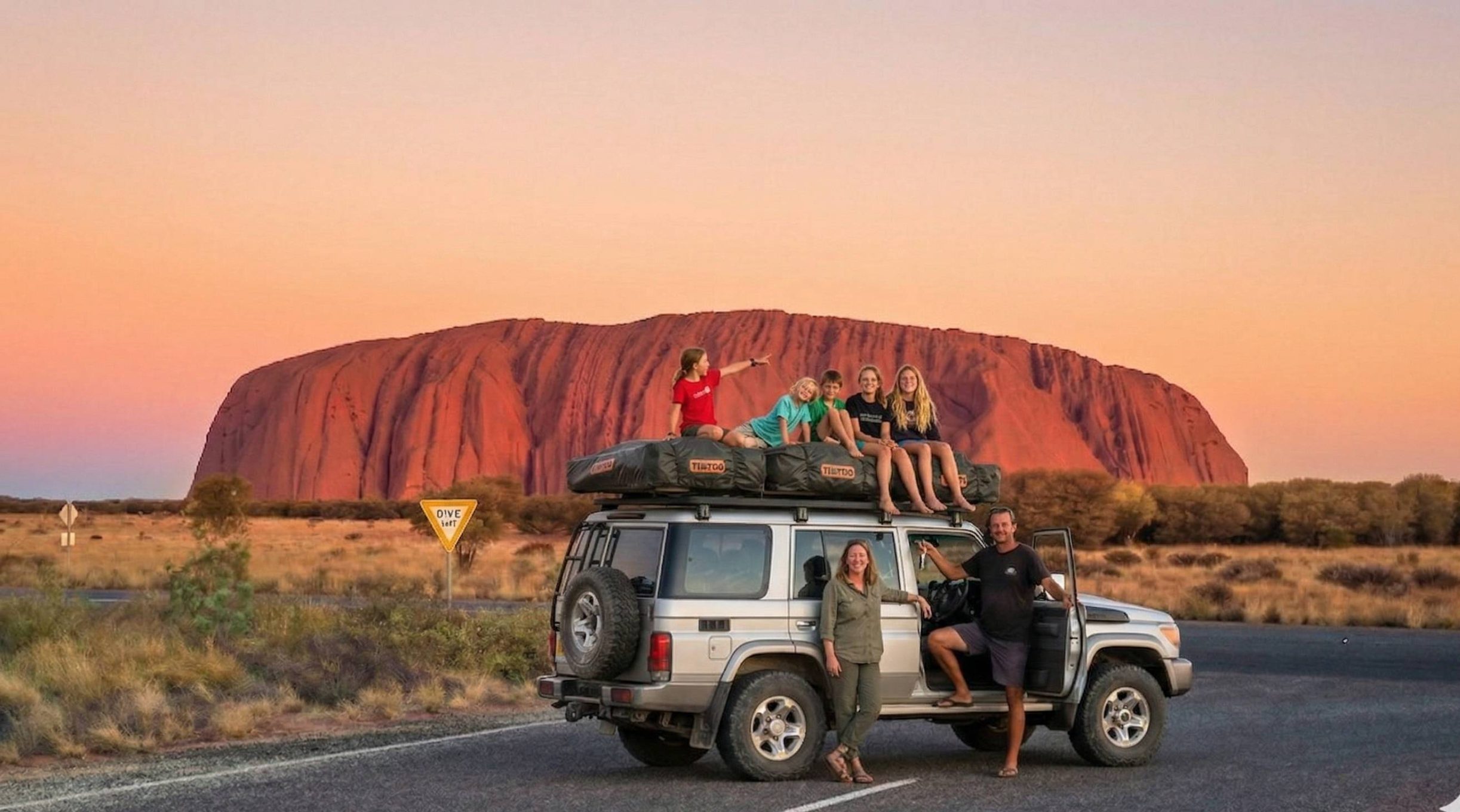 4x4 self-drive journey through the Australian Outback on a remote desert road
