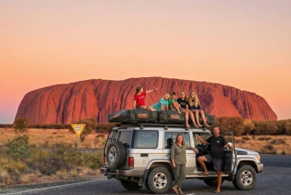 4x4 self-drive journey through the Australian Outback on a remote desert road