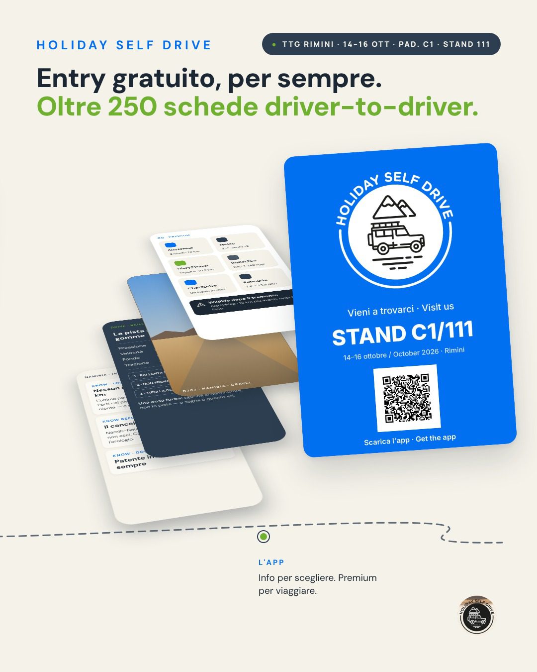 Ultimo giorno al TTG 2026 di Rimini: app Holiday Self Drive allo stand C1/111